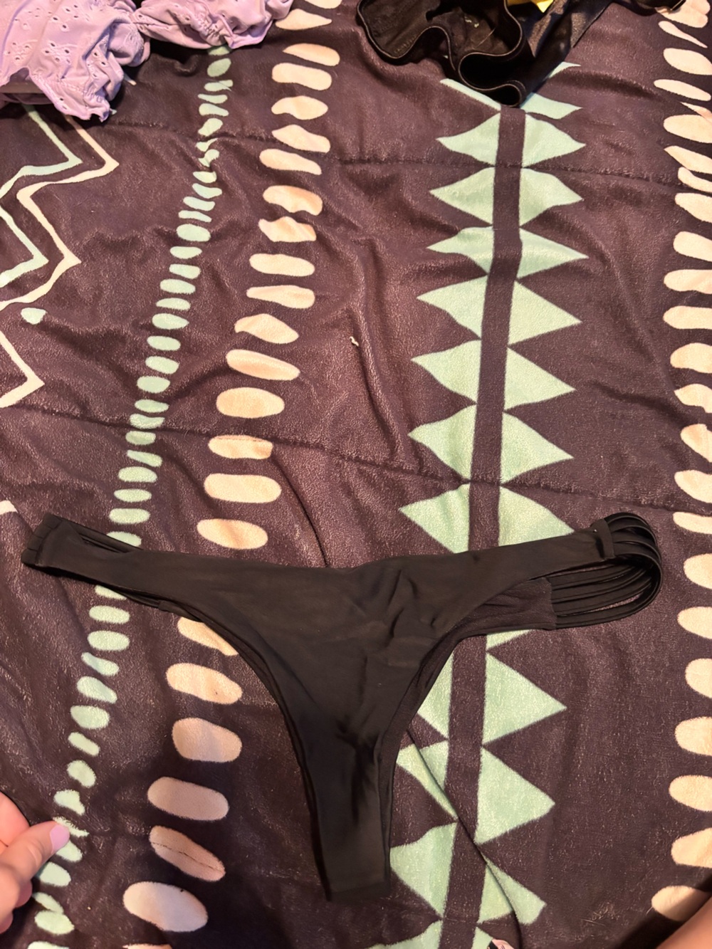 Body Glove Black Strappy Hipster Bikini Bottom